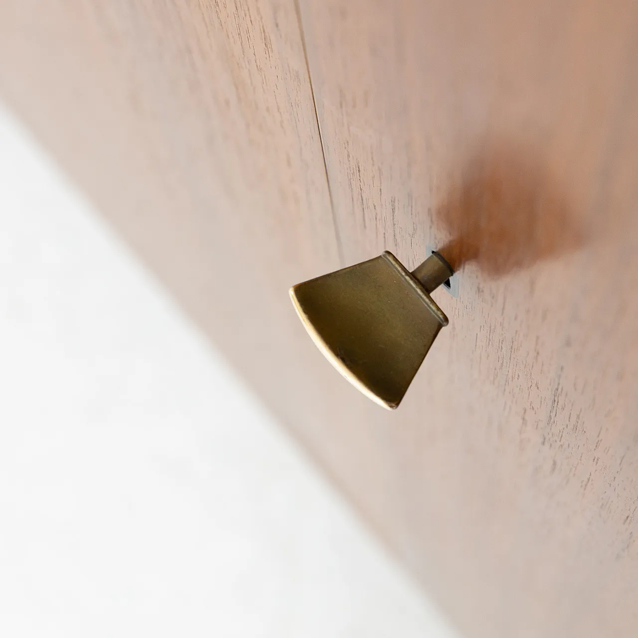 Teak sideboard with maple interior and brass details, 1960s 4