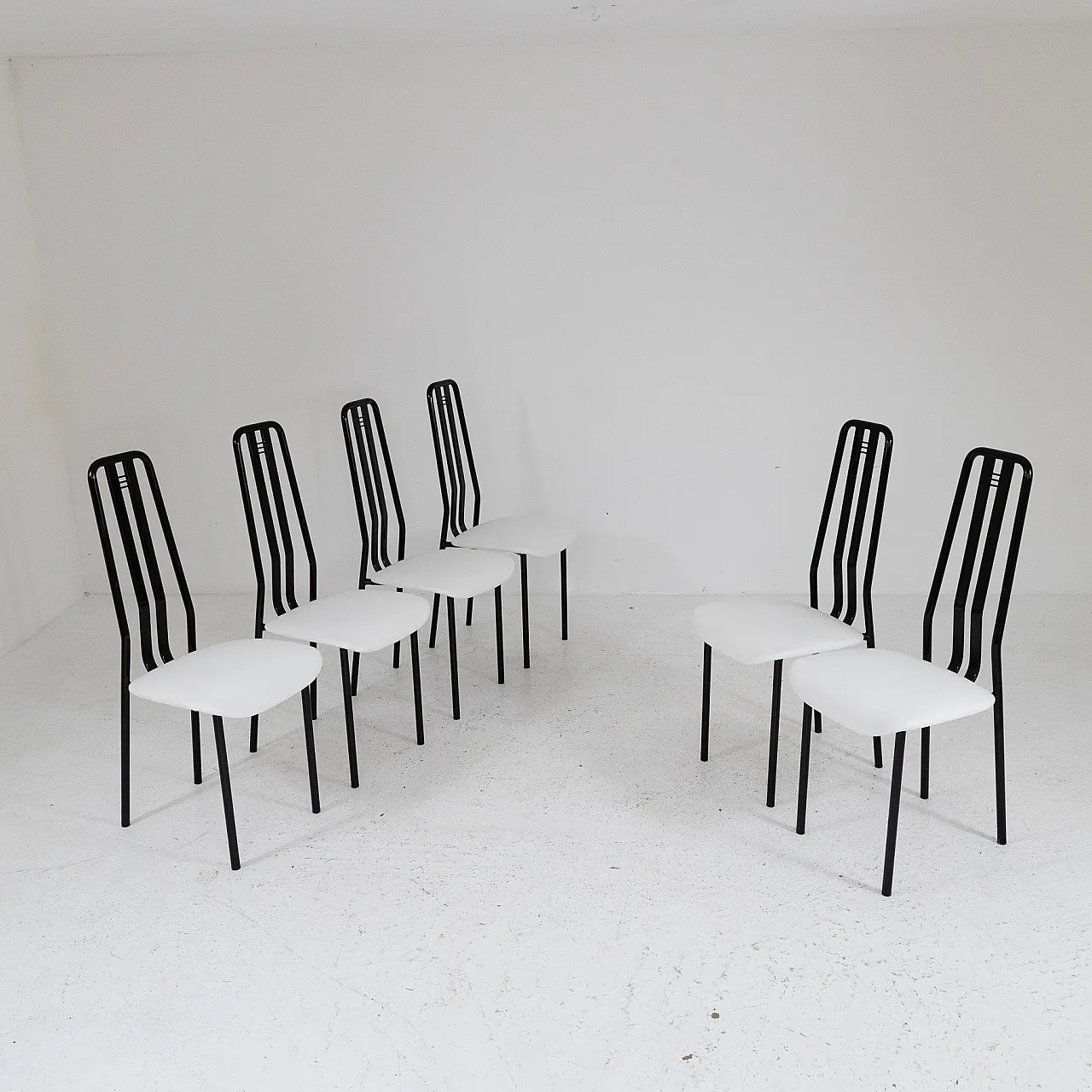 6 sedie Cattedral 100 di Giorgio Cattelan per Cidue, anni '80 5