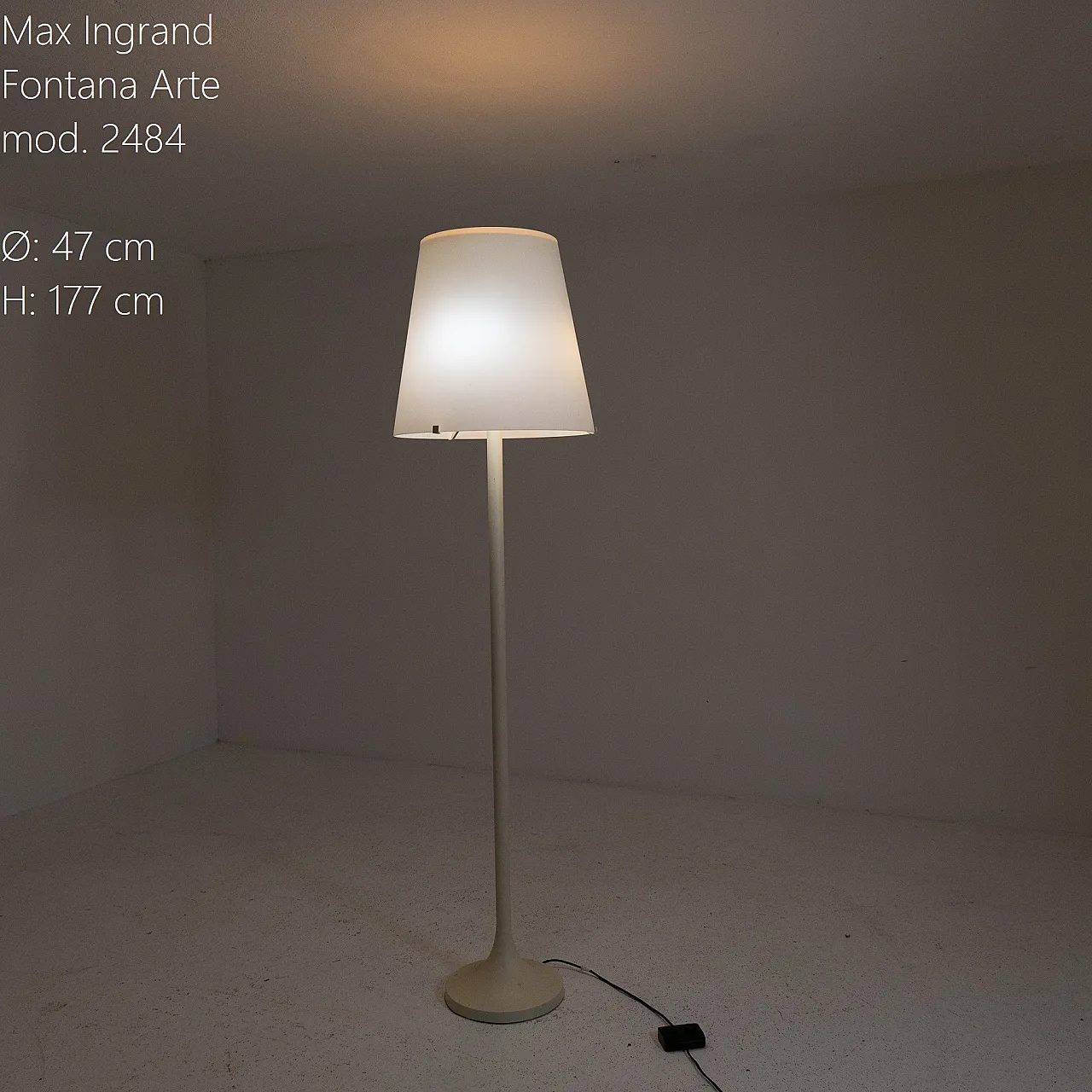 Lampada da terra mod.2484 di Max Ingrand per Fontana Arte, anni '50 6