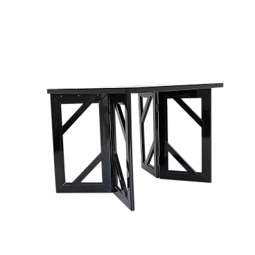 Tavolo pieghevole con sgabello abbinato, anni '70