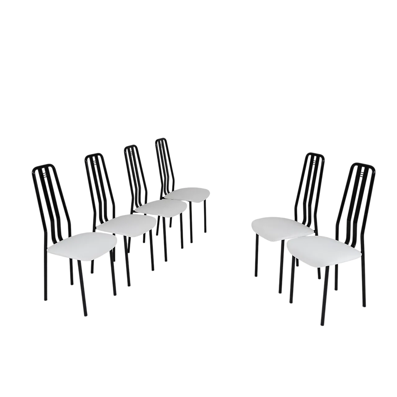 6 sedie Cattedral 100 di Giorgio Cattelan per Cidue, anni '80 9