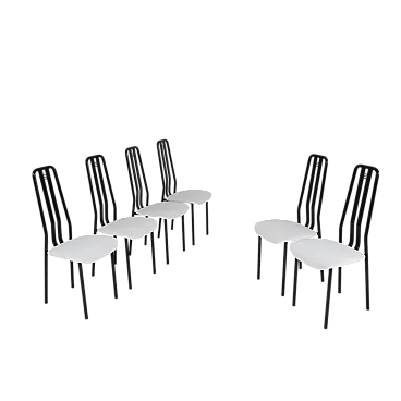 6 sedie Cattedral 100 di Giorgio Cattelan per Cidue, anni '80