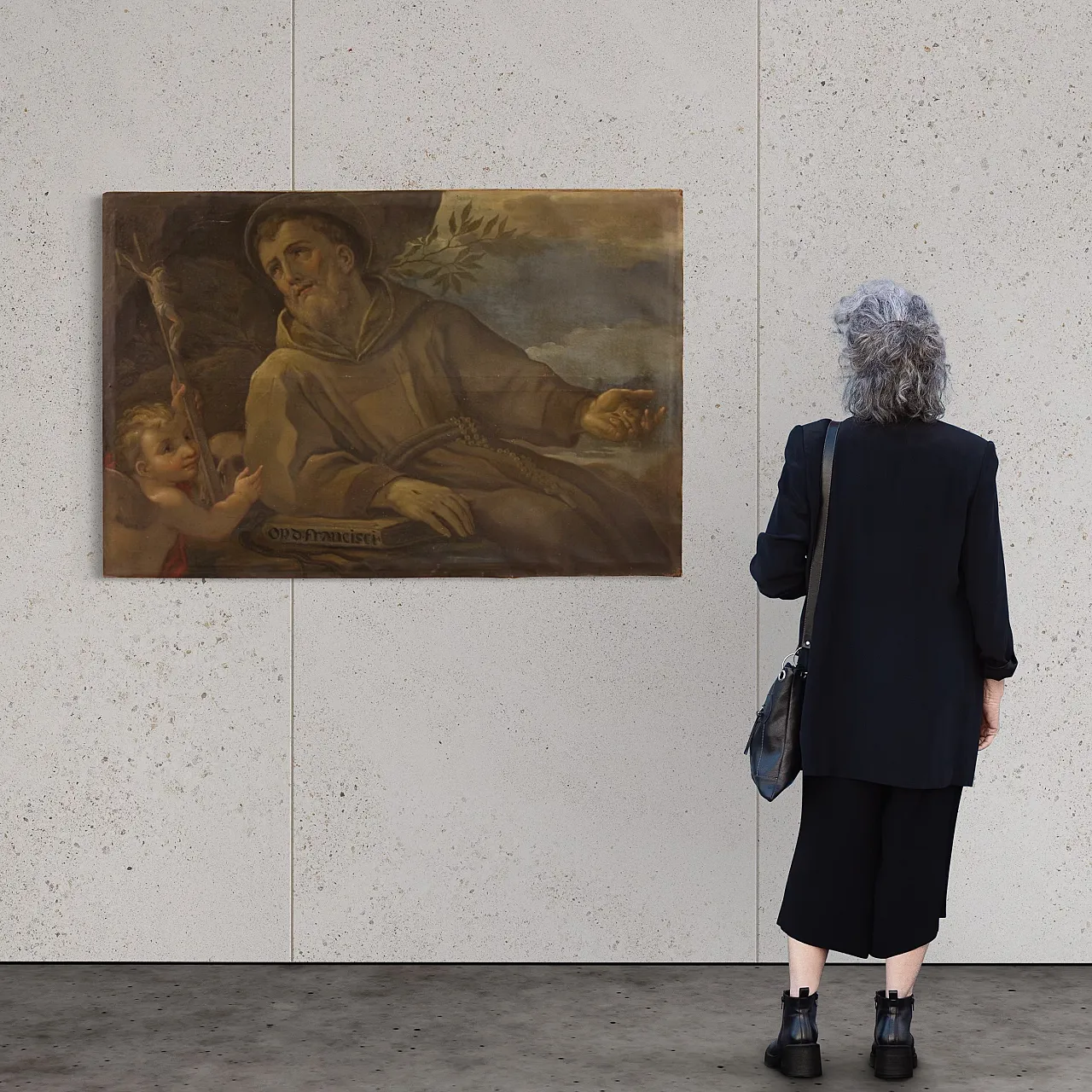 Saint Francis of Assisi, Religious oil painting, 18th century 3