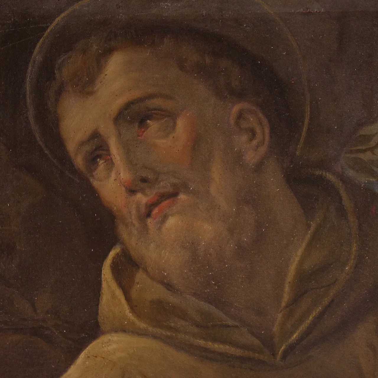 Saint Francis of Assisi, Religious oil painting, 18th century 7