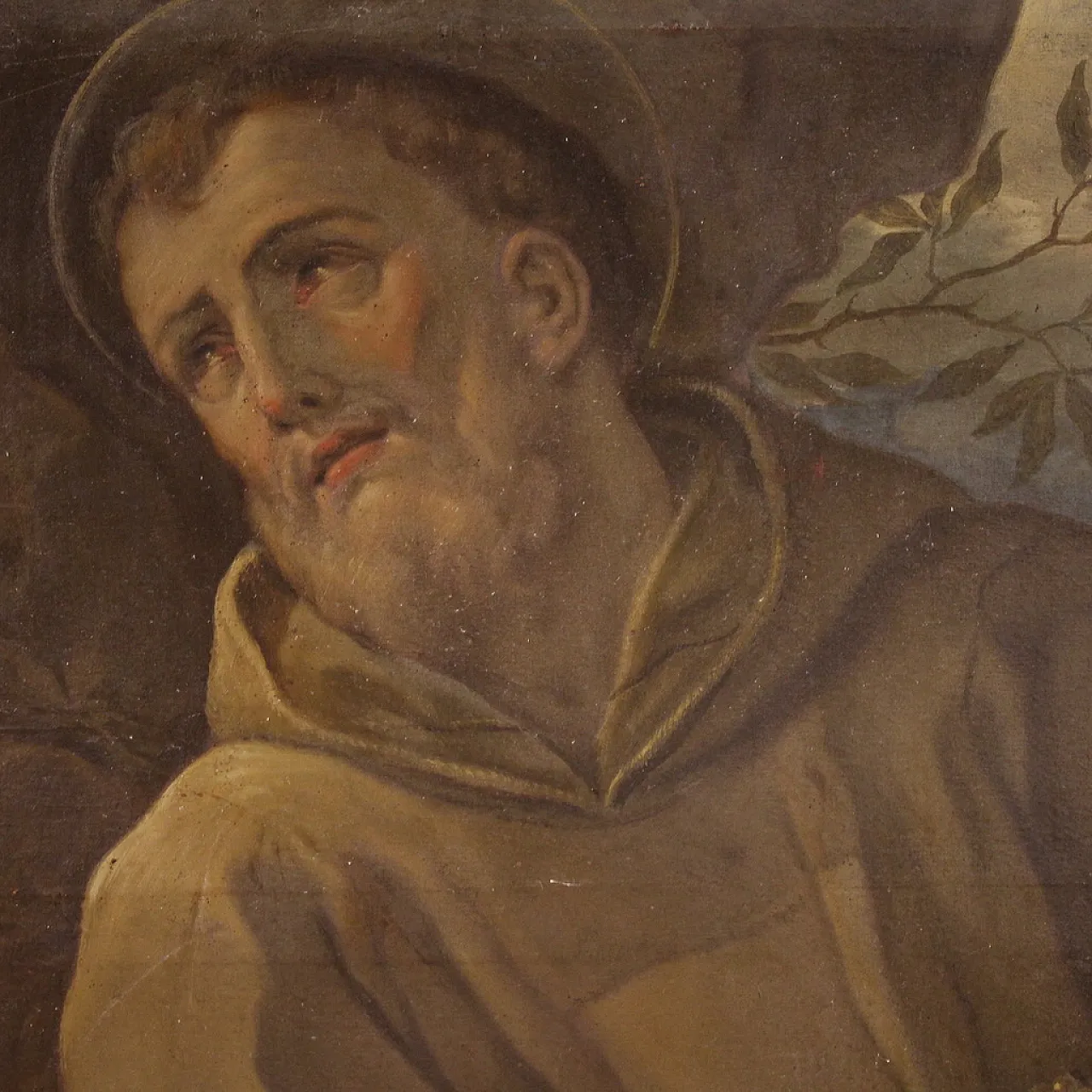 Saint Francis of Assisi, Religious oil painting, 18th century 12