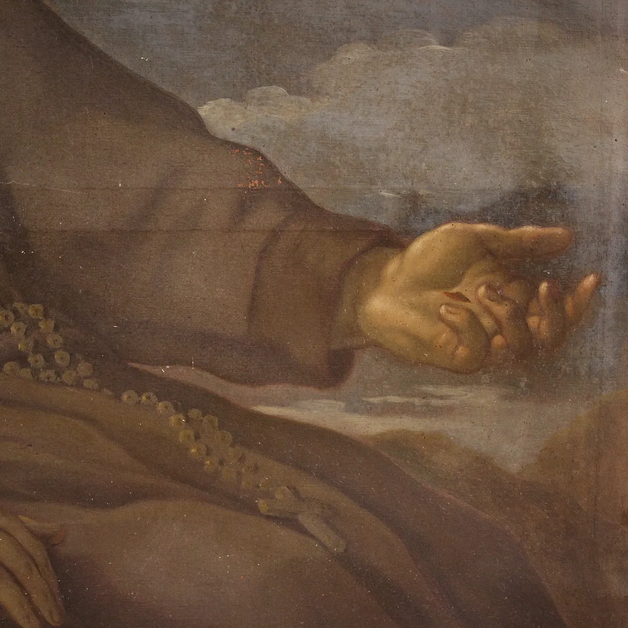 Saint Francis of Assisi, Religious oil painting, 18th century 14