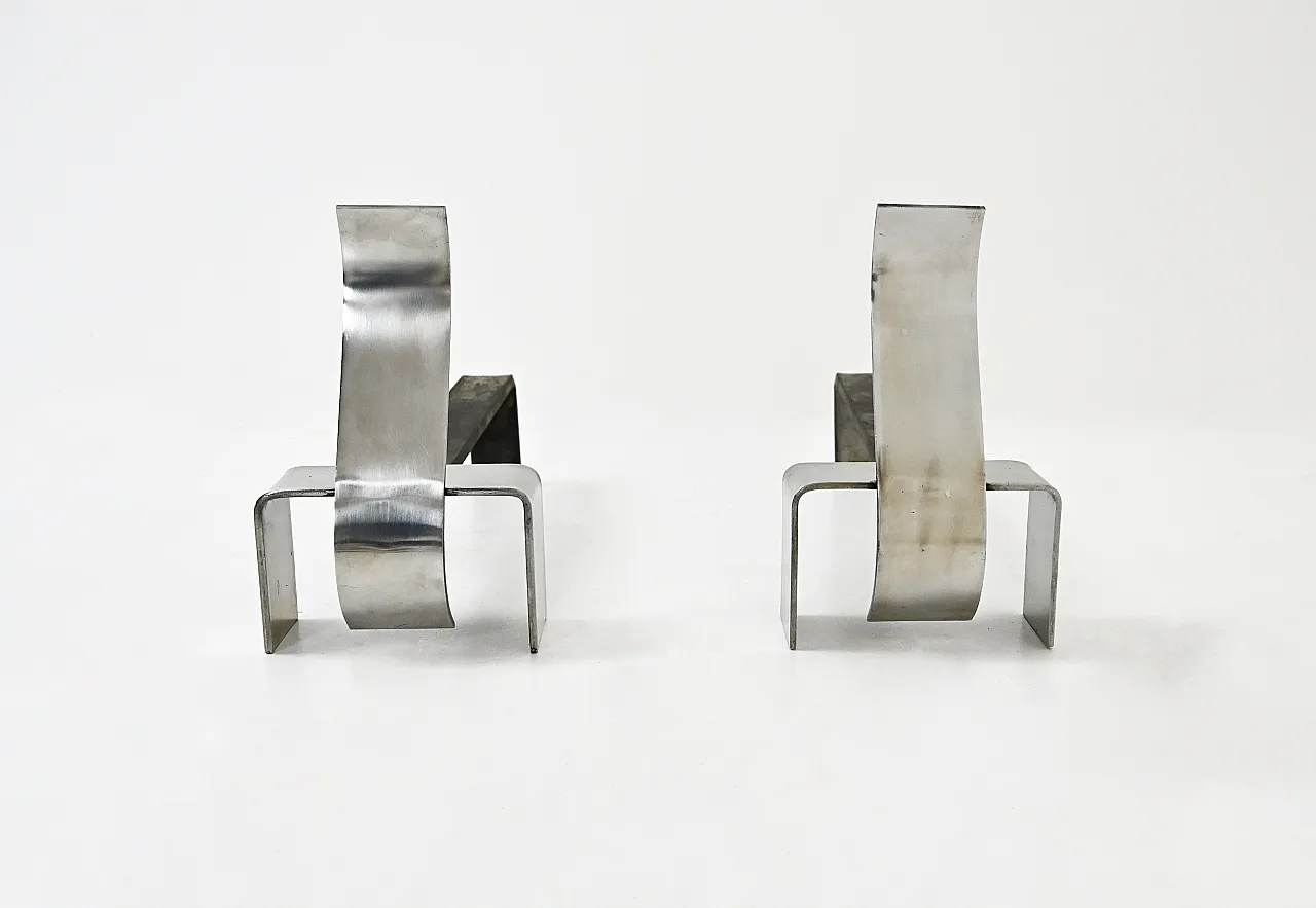 Coppia di Alari da Camino, anni '70 1