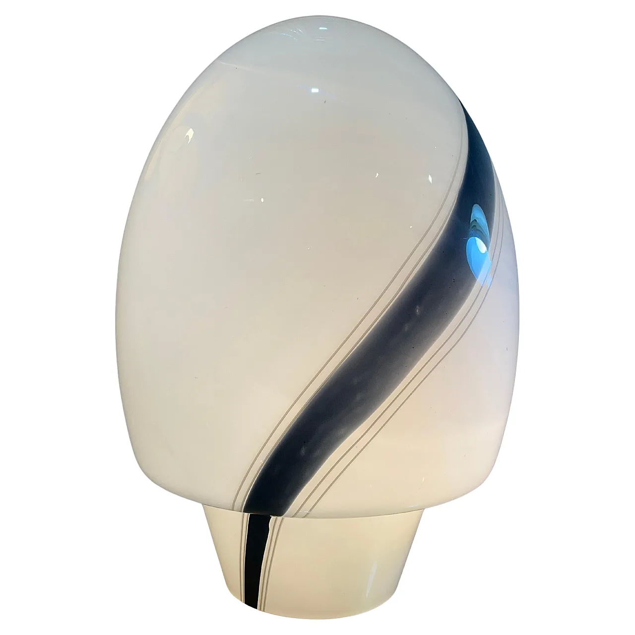 Opaline Murano glass lamp, 1980s 1