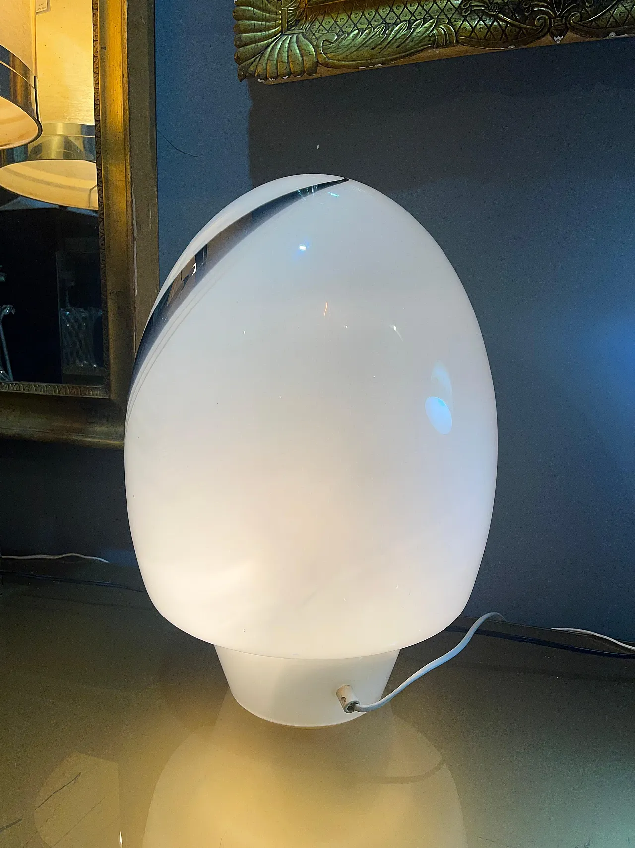 Opaline Murano glass lamp, 1980s 7