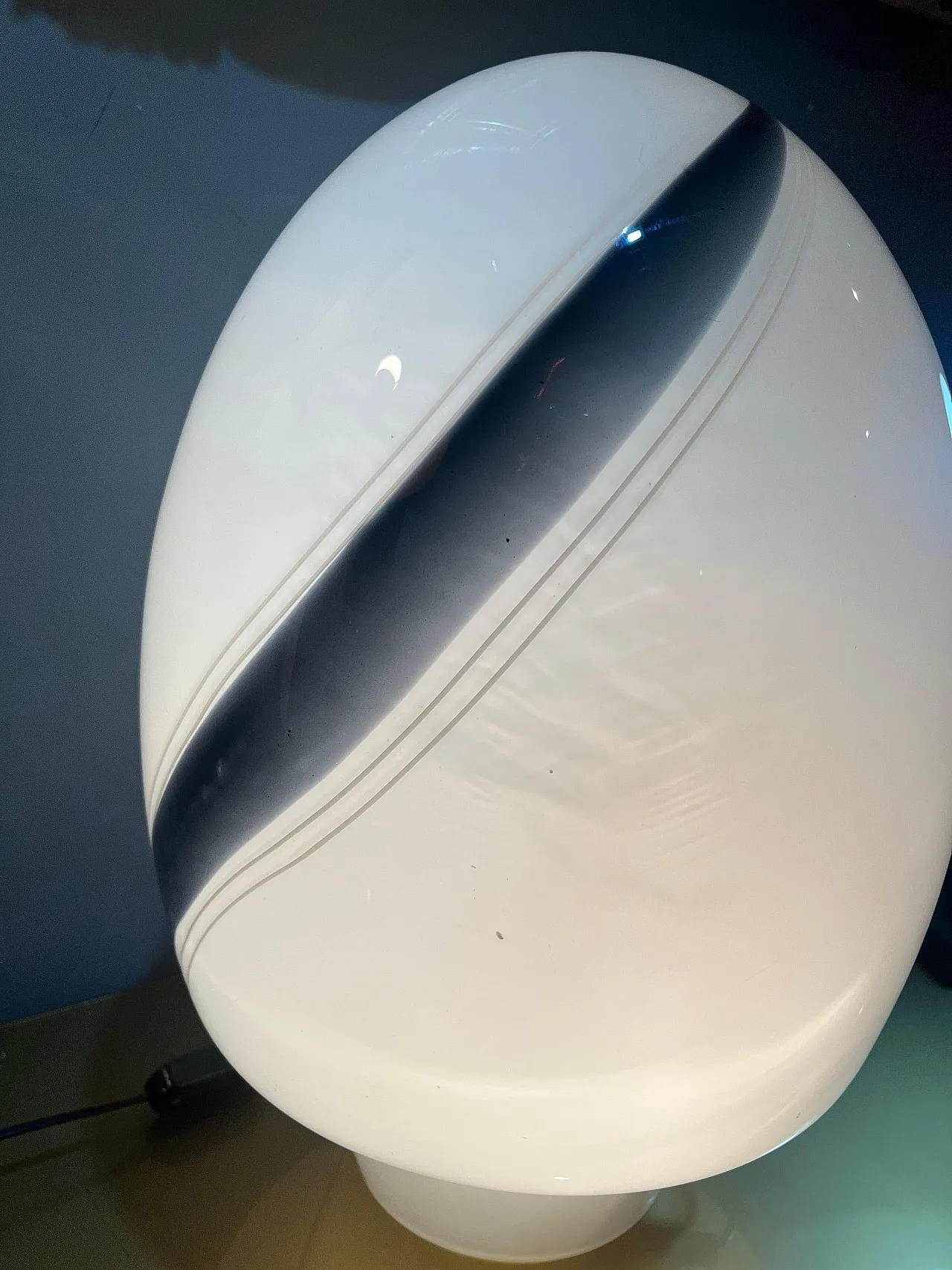 Opaline Murano glass lamp, 1980s 9