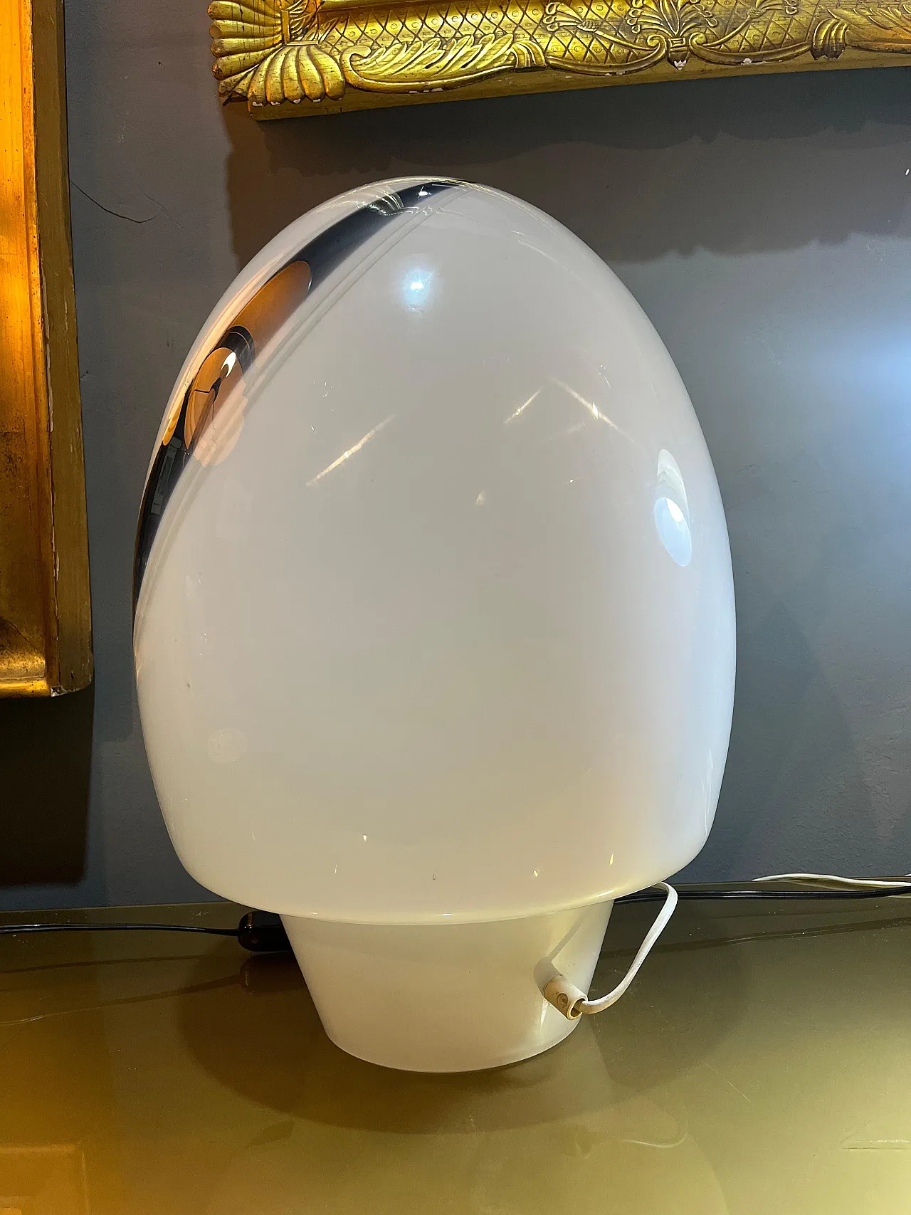 Opaline Murano glass lamp, 1980s 10