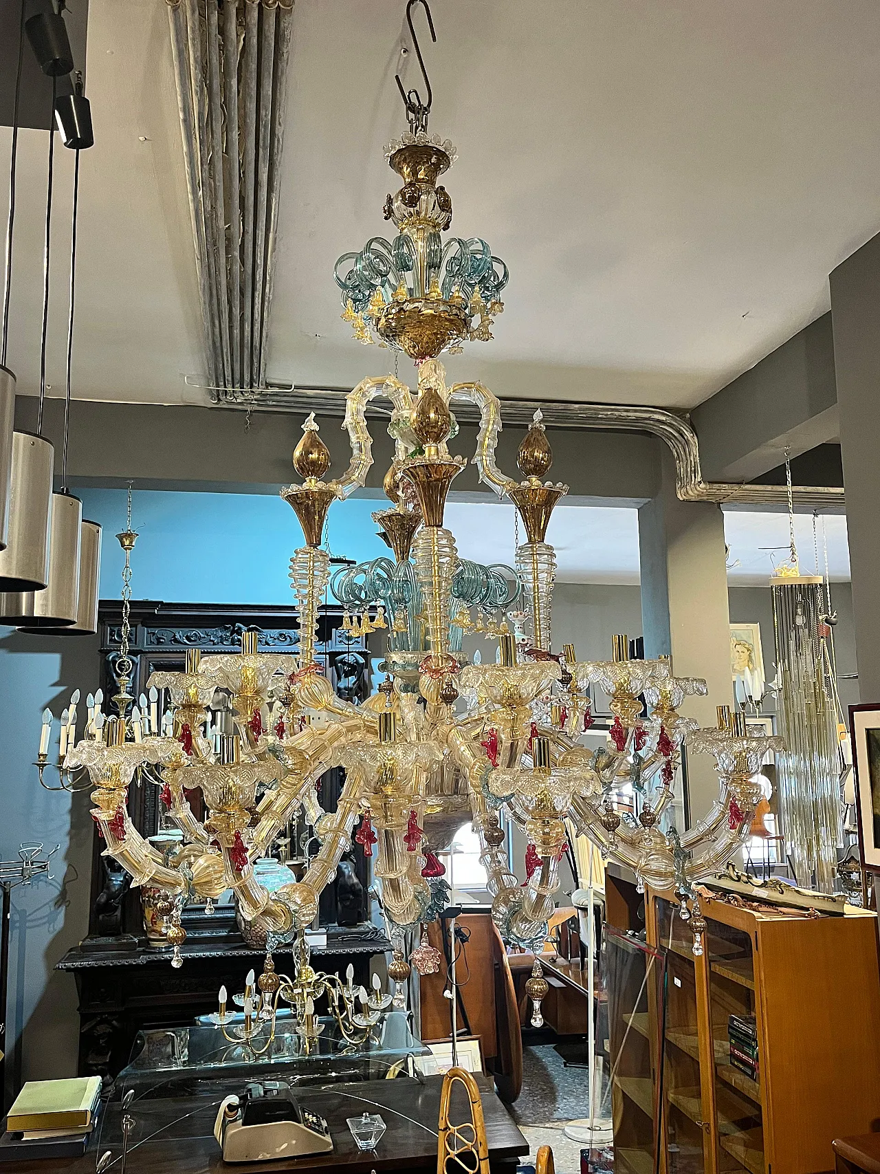 Chandelier in Murano Ca'rezzonico with 20 lights, 2000s 2