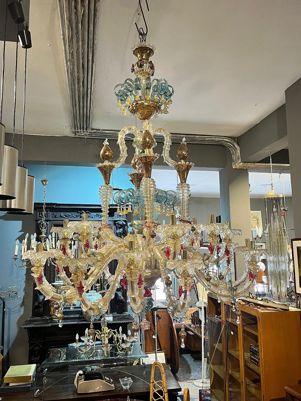Chandelier in Murano Ca'rezzonico with 20 lights, 2000s 4