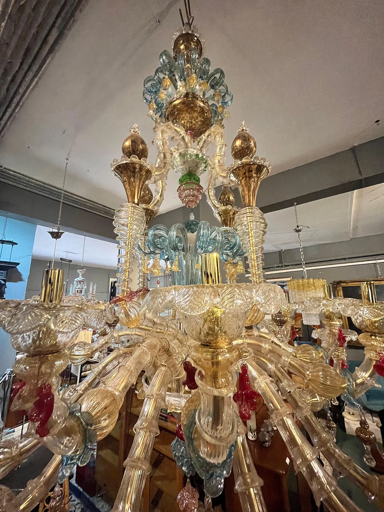 Chandelier in Murano Ca'rezzonico with 20 lights, 2000s 6