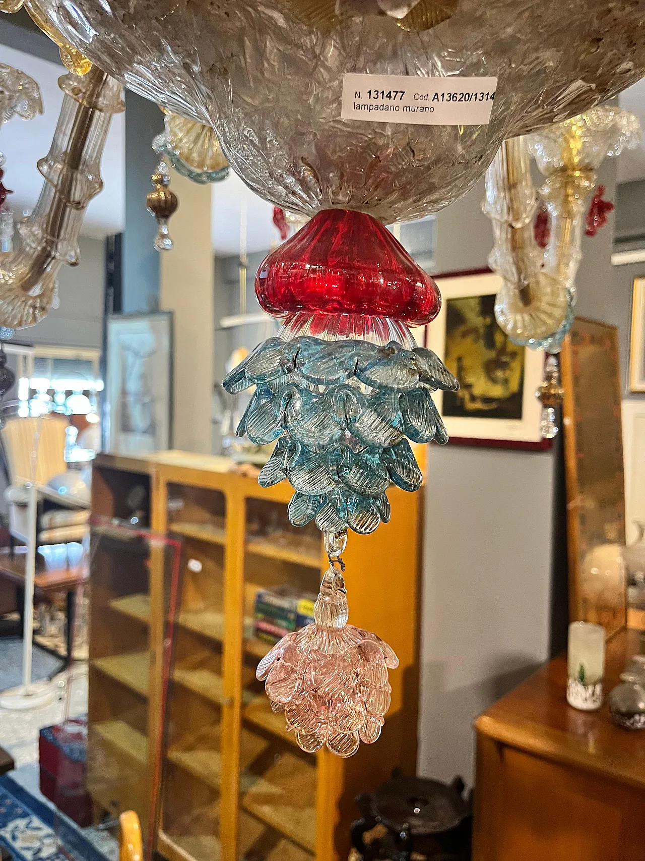 Chandelier in Murano Ca'rezzonico with 20 lights, 2000s 8