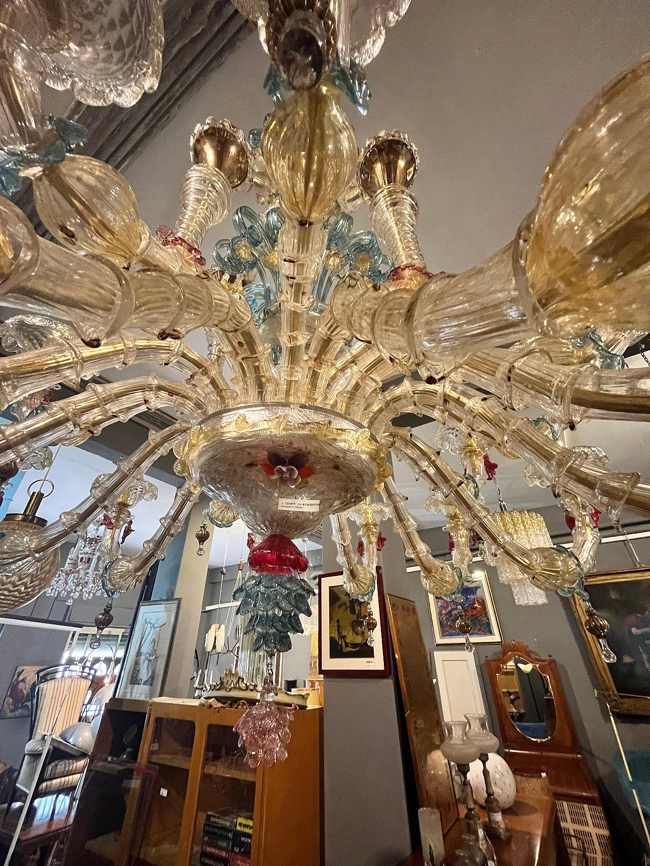 Chandelier in Murano Ca'rezzonico with 20 lights, 2000s 9