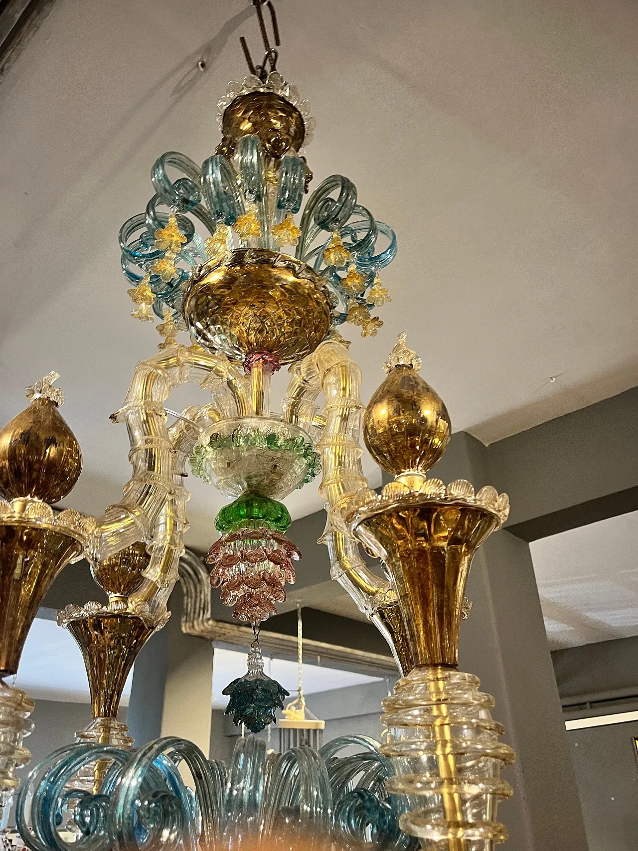 Chandelier in Murano Ca'rezzonico with 20 lights, 2000s 10