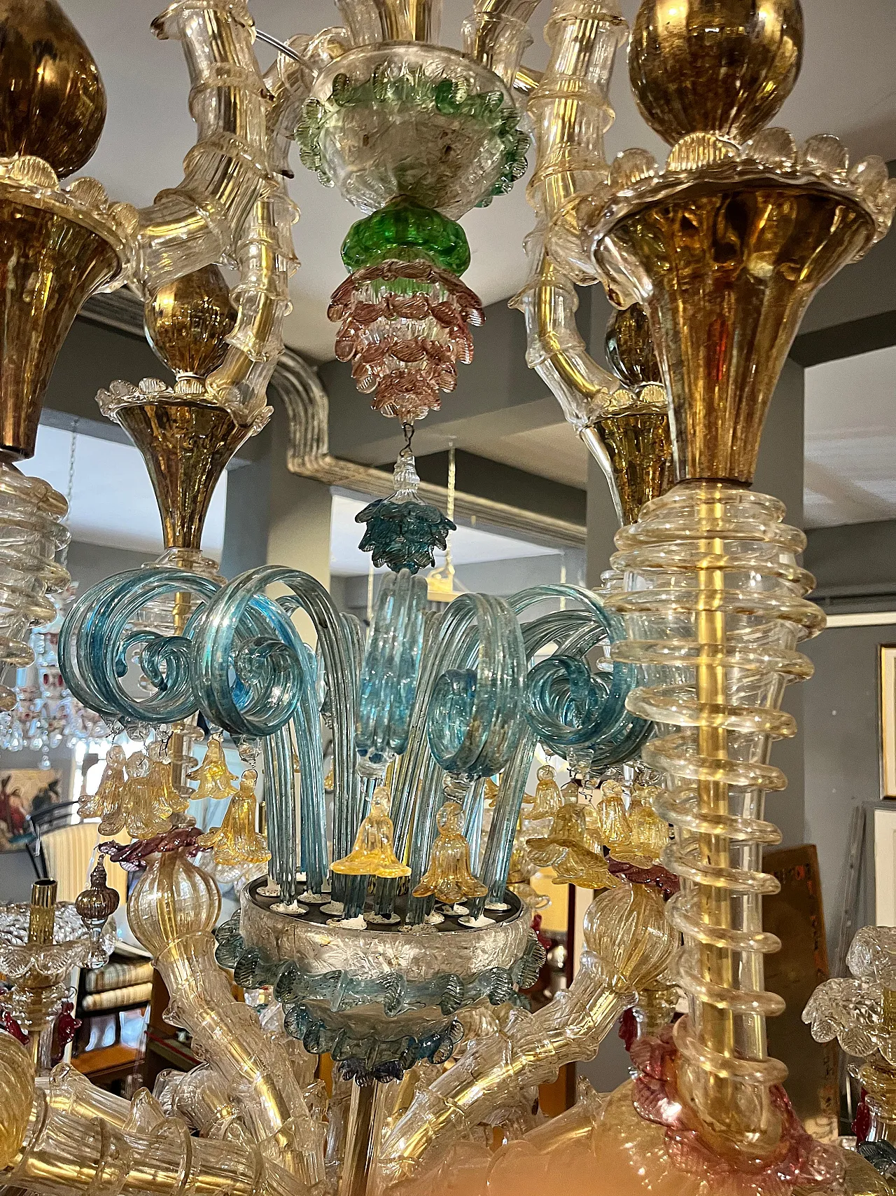 Chandelier in Murano Ca'rezzonico with 20 lights, 2000s 11