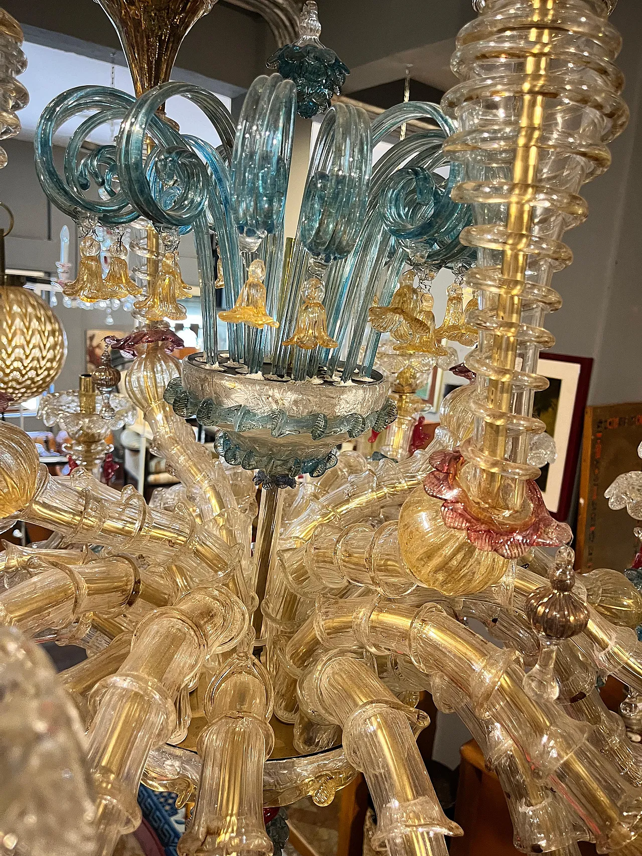 Chandelier in Murano Ca'rezzonico with 20 lights, 2000s 12