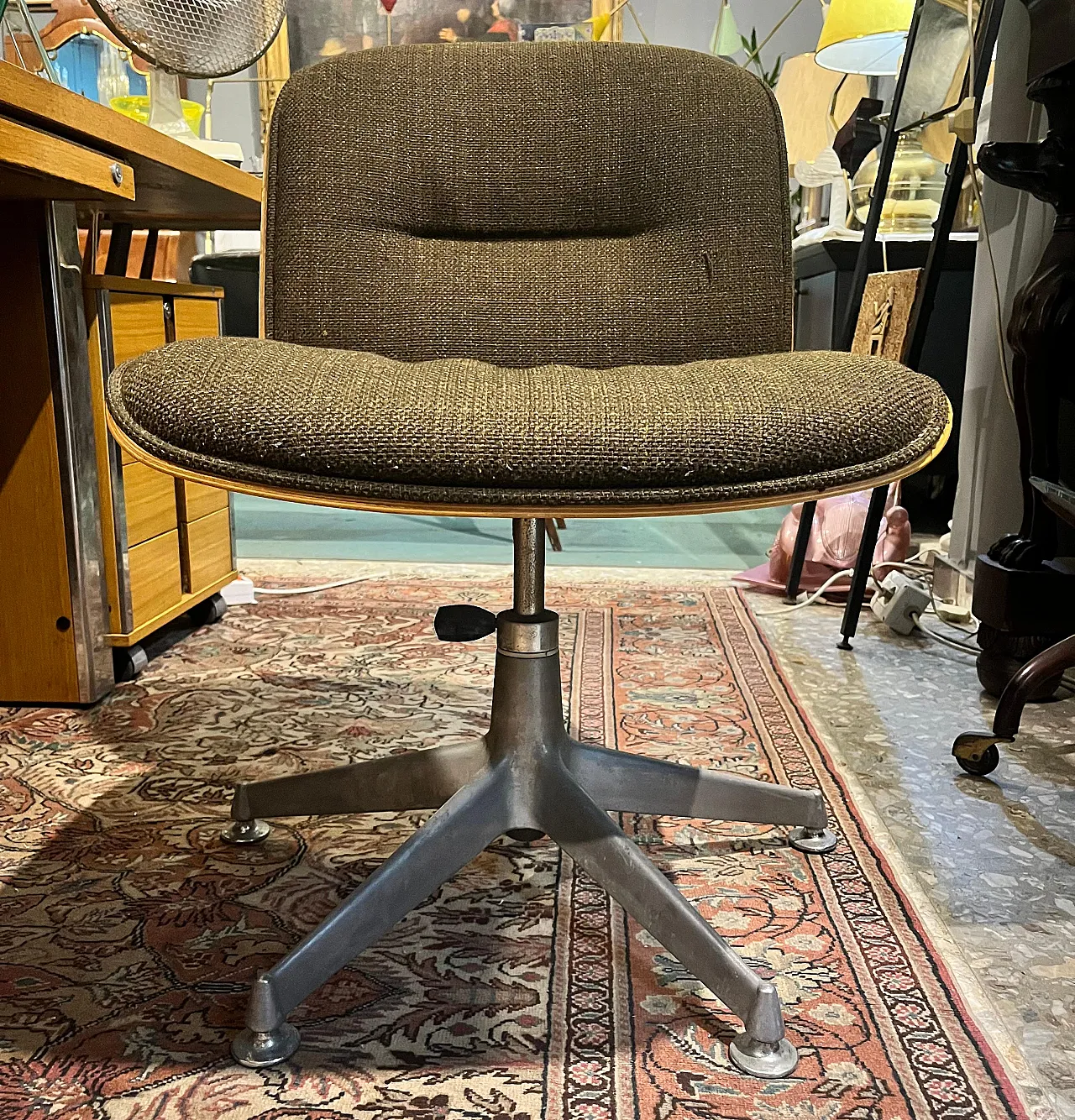 Swivel office chair by Ico Parisi for Mim Roma, 1960s 4