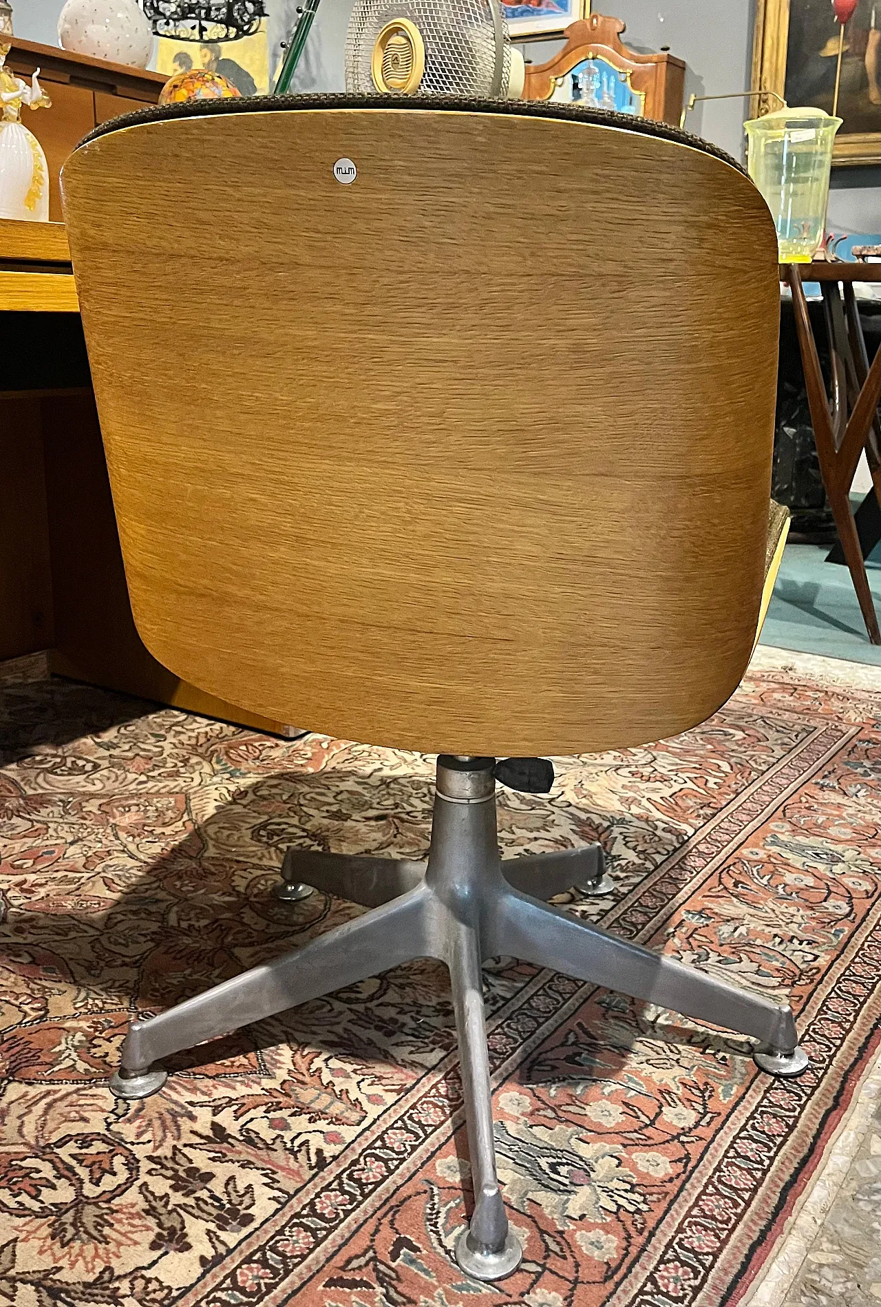 Swivel office chair by Ico Parisi for Mim Roma, 1960s 7