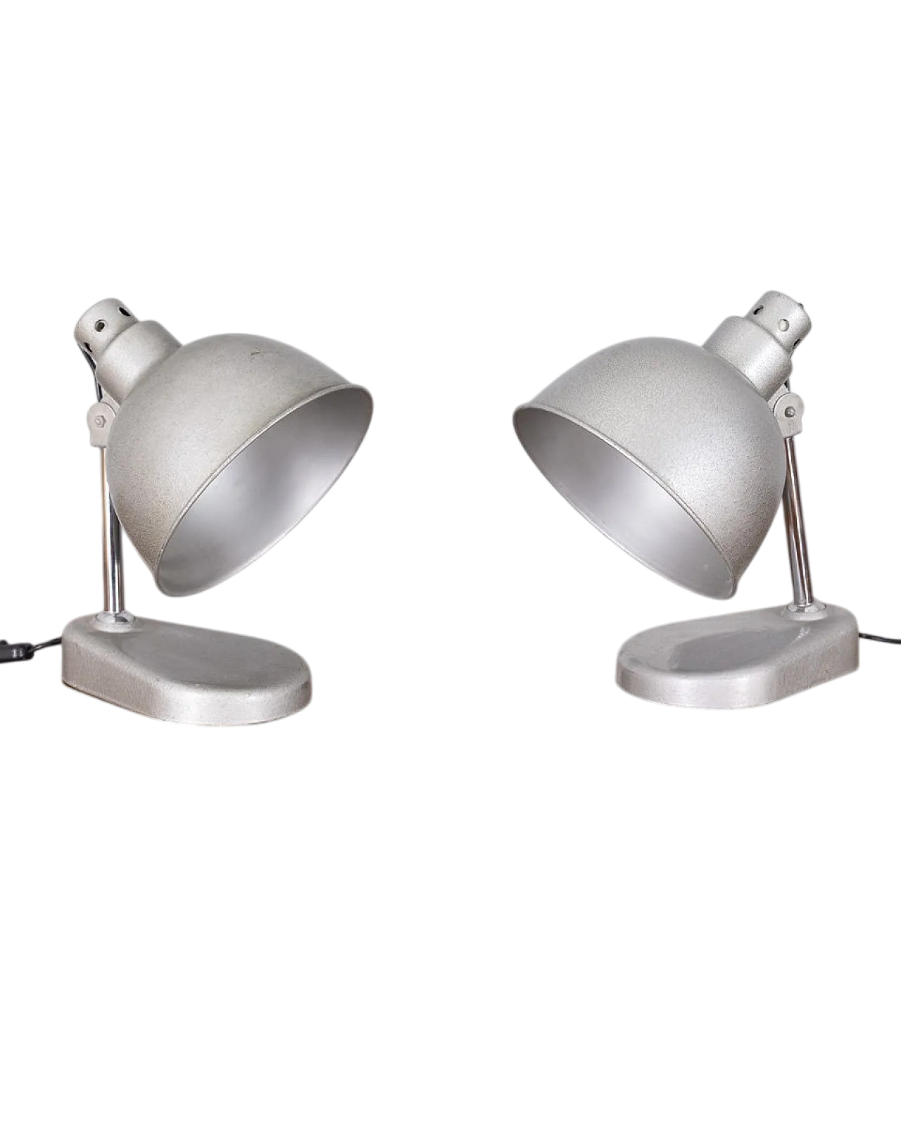 Pair of metal table lamps by Seminara Torino, 1960s 9