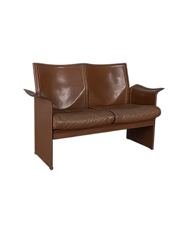 Divano Korium in pelle di Tito Agnoli per Matteo Grassi, anni '70