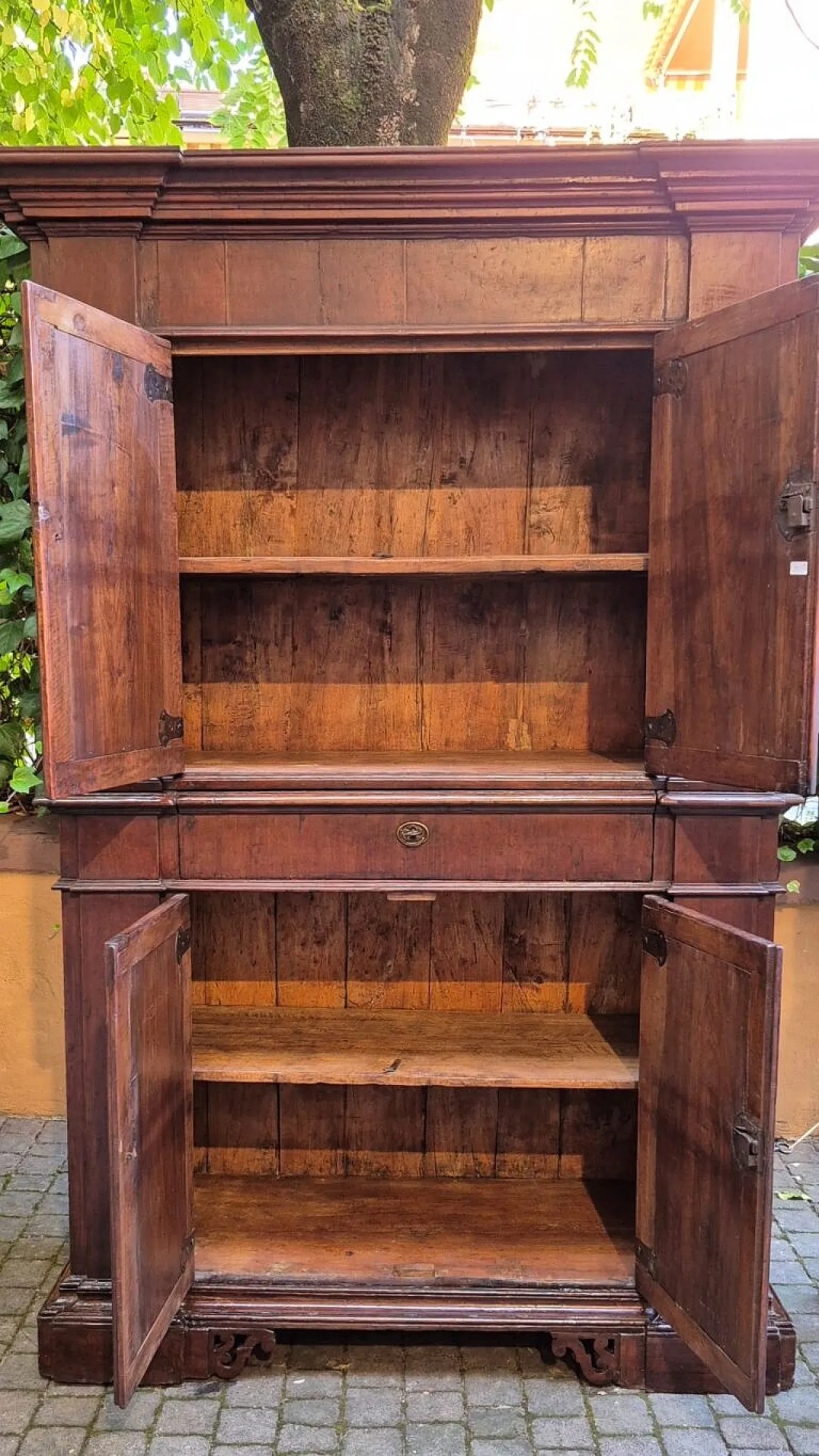 Double body sideboard in cherry and walnut wood, ‘600 3