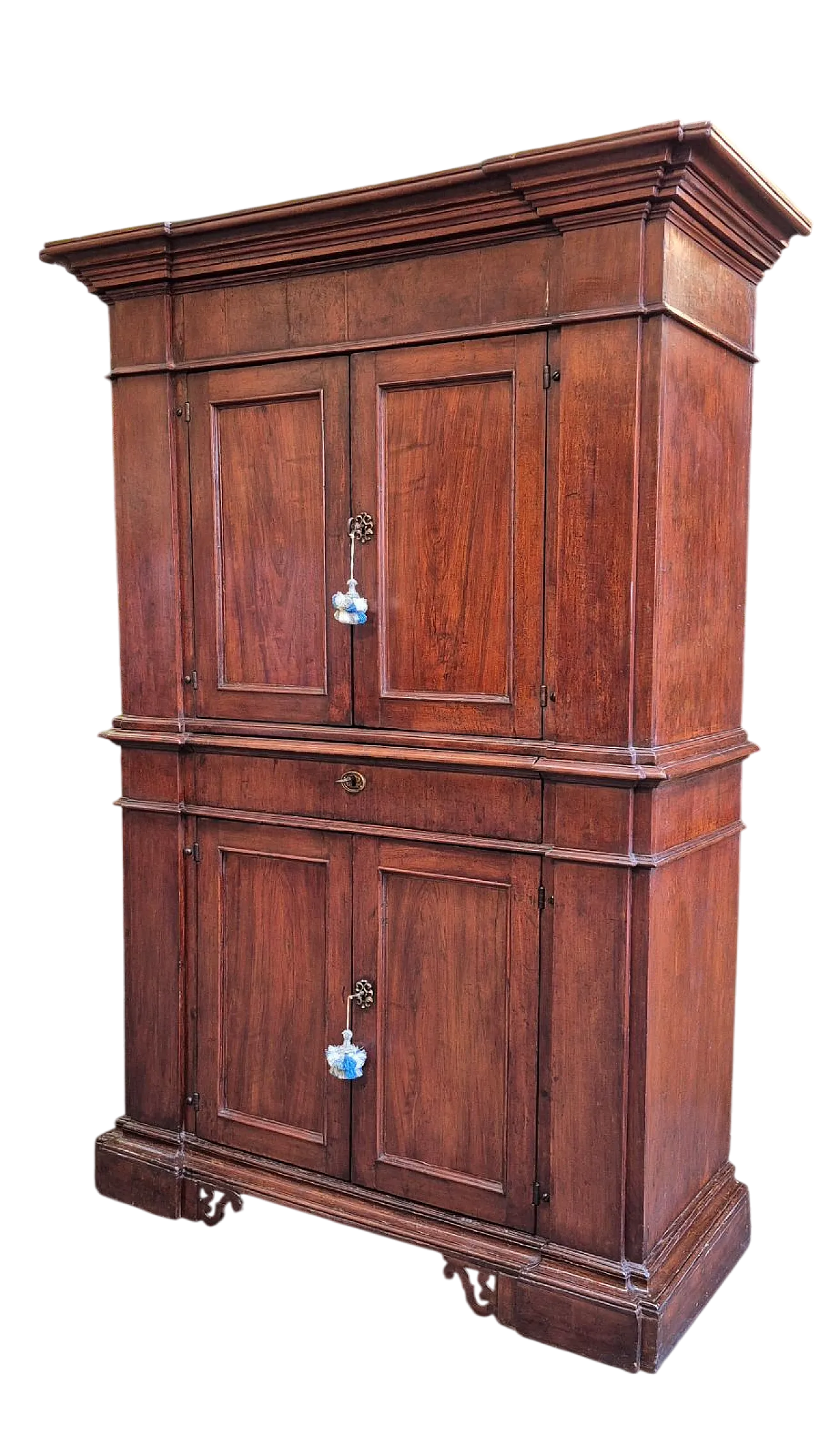 Double body sideboard in cherry and walnut wood, ‘600 8