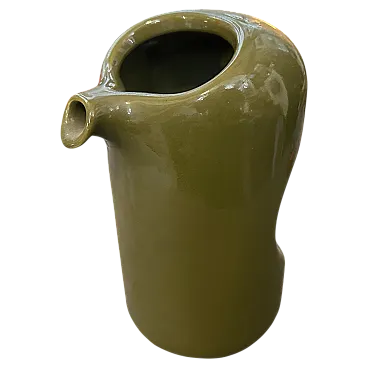 Space Age green ceramic pitcher by Enzo Bioli for Il Picchio, 1970s