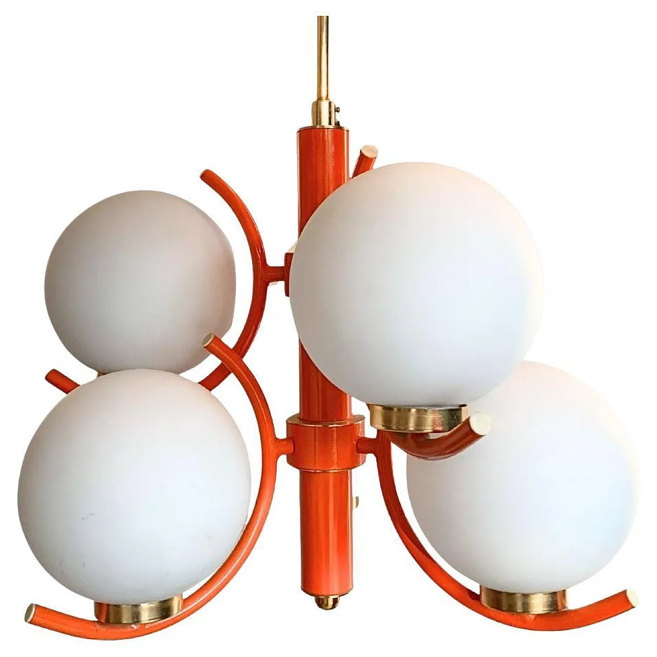 Lampadario Sputnik dell'era spaziale di Richard Essig, anni '70 1