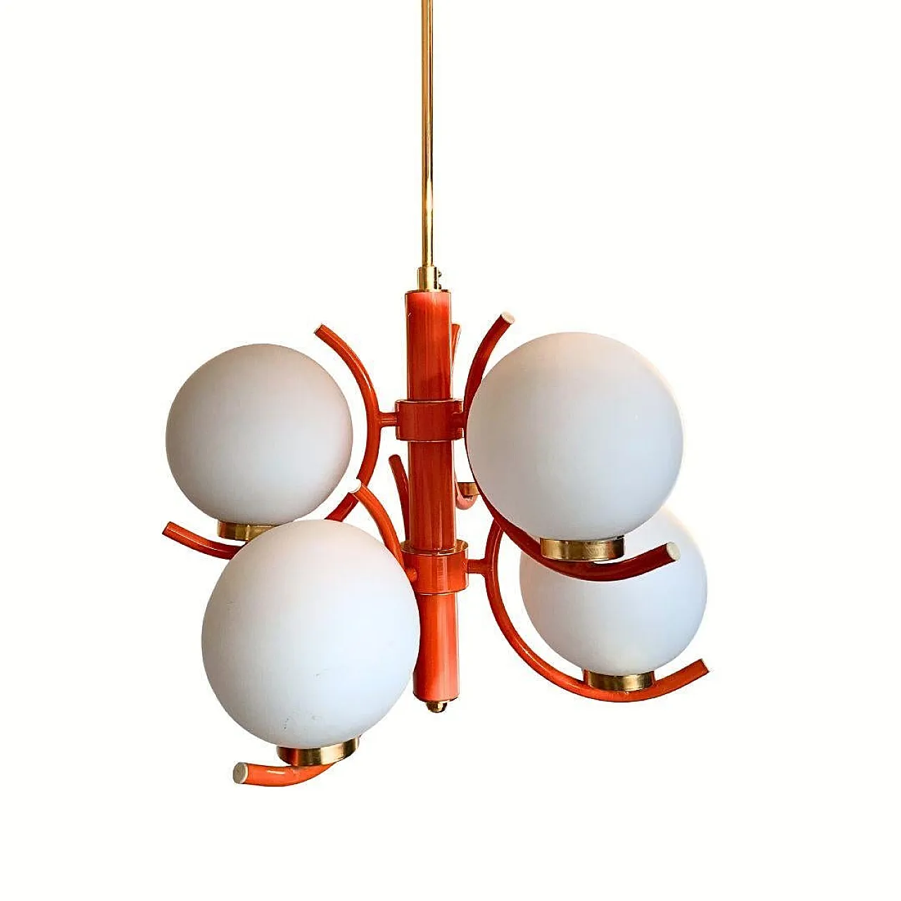 Lampadario Sputnik dell'era spaziale di Richard Essig, anni '70 5