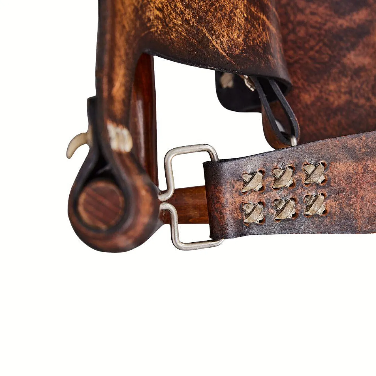 6 poltrone Safari in pelle di bufalo stile di Arne Norell, anni '70 4