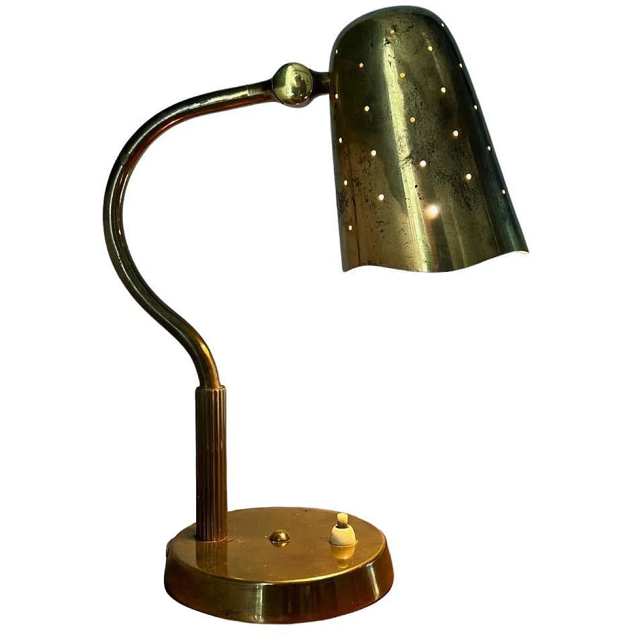 Lampada da tavolo in ottone di Boréns, anni '40 1