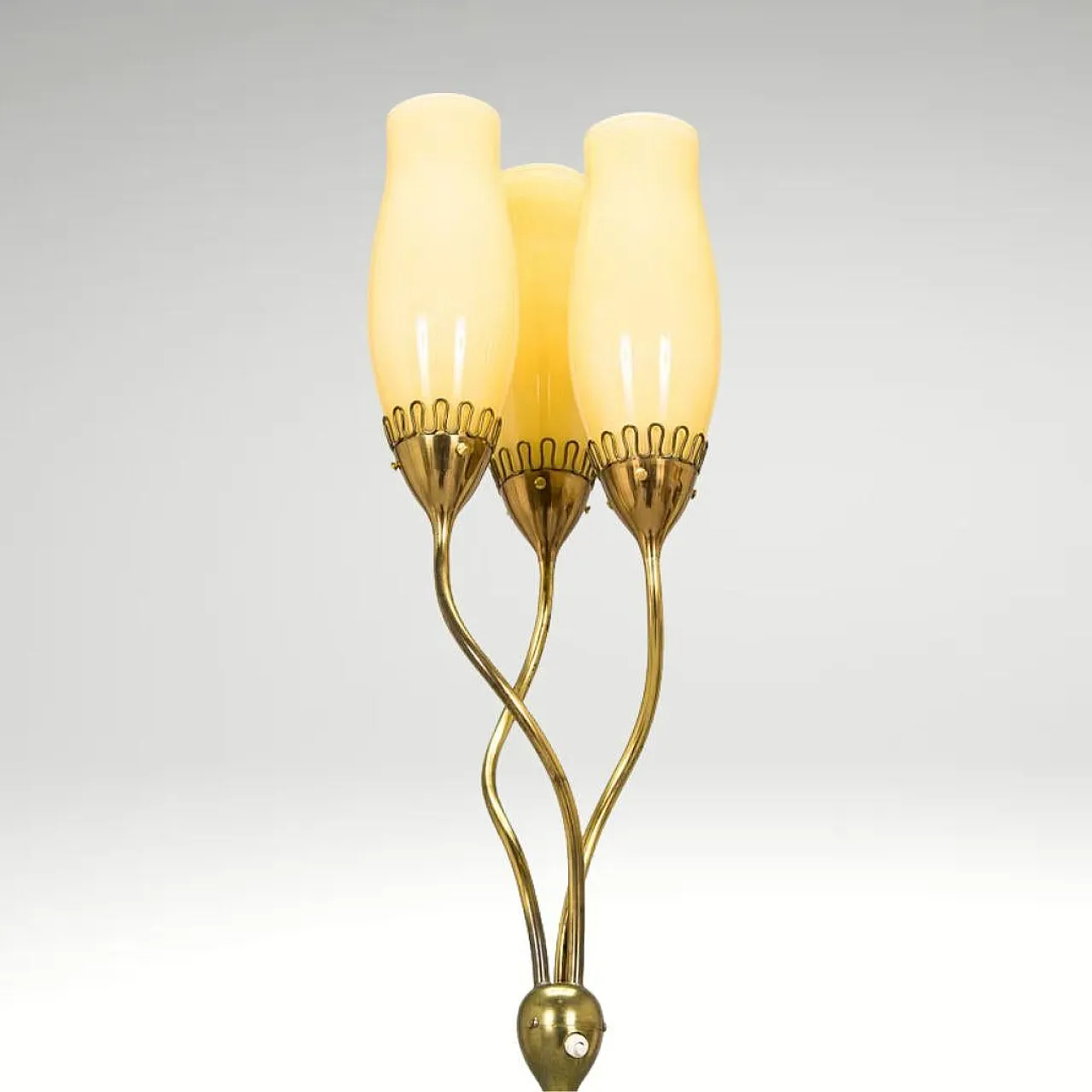 Lampada da terra Mauri Almari '62046' in ottone per Idman, anni '50 4