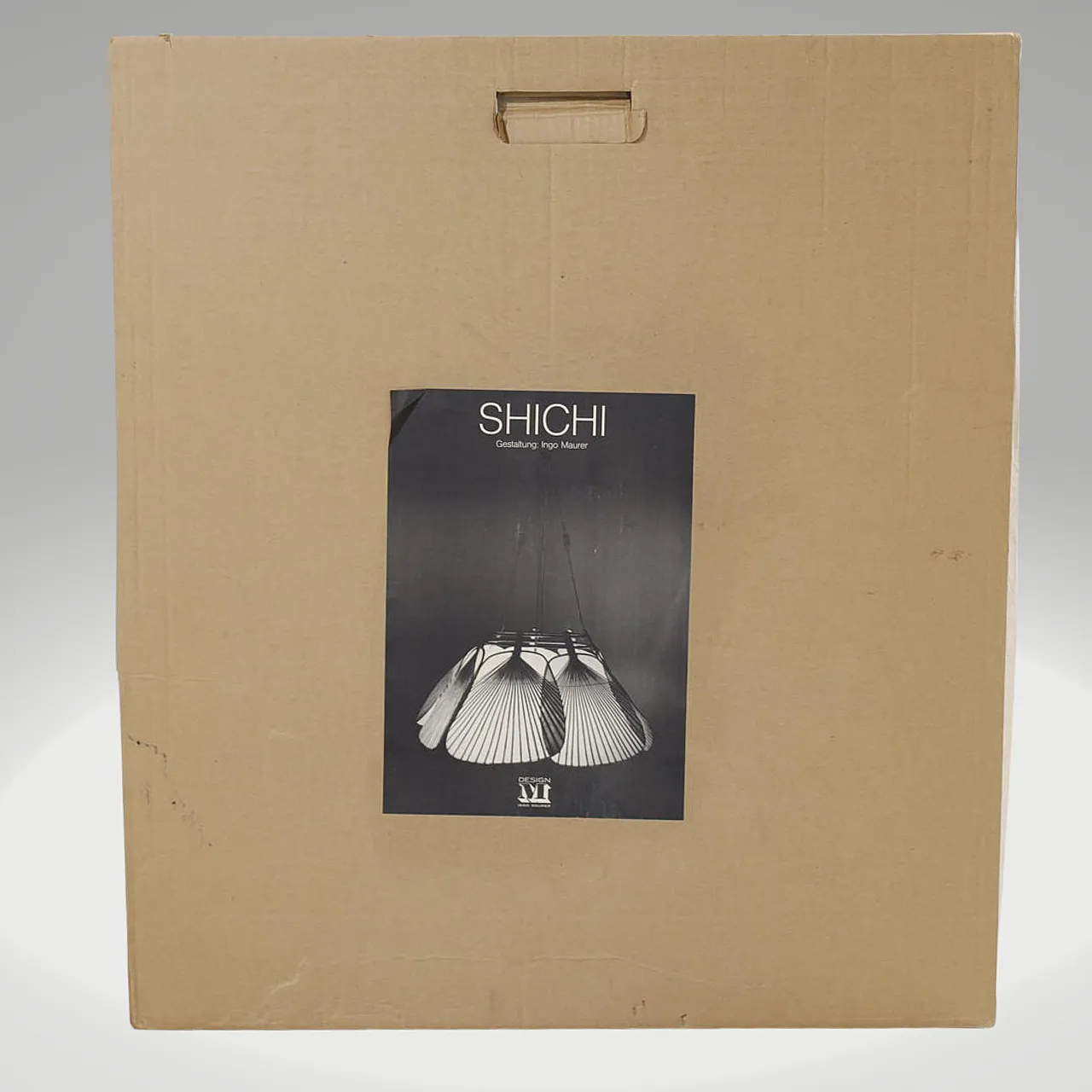 Ingo Maurer 'Uchiwa' Chandelier in Original box, Unused, Germany, 1970s 4