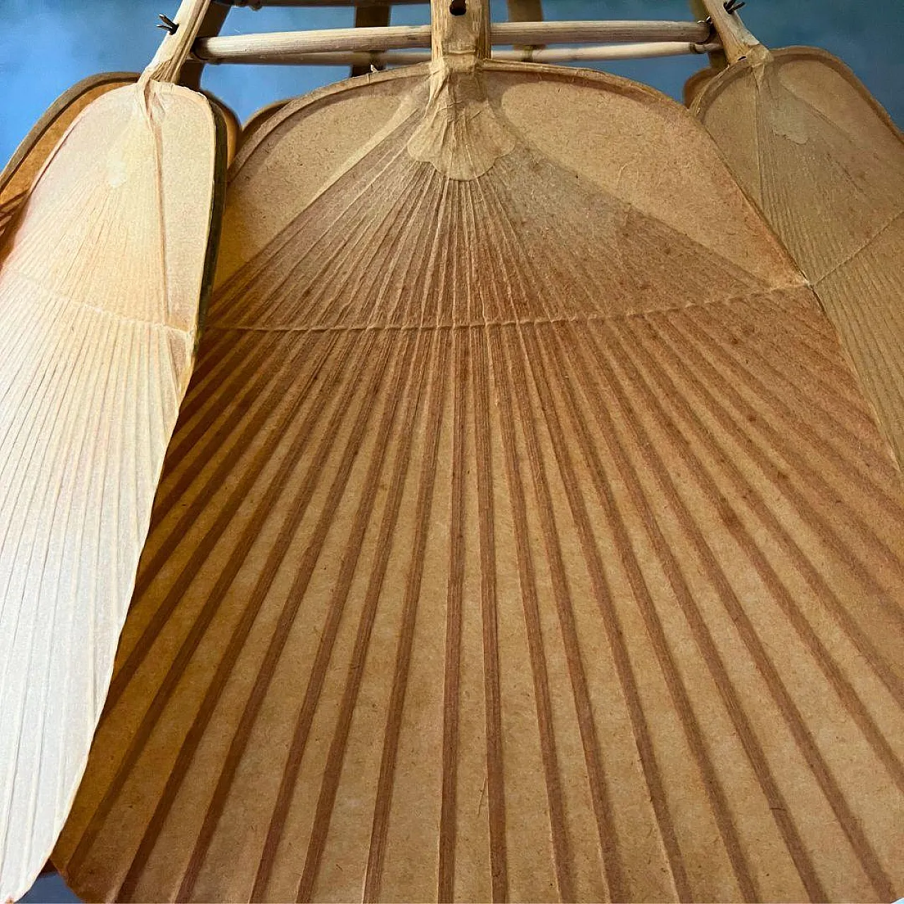 Ingo Maurer 'Uchiwa' Chandelier in Original box, Unused, Germany, 1970s 8