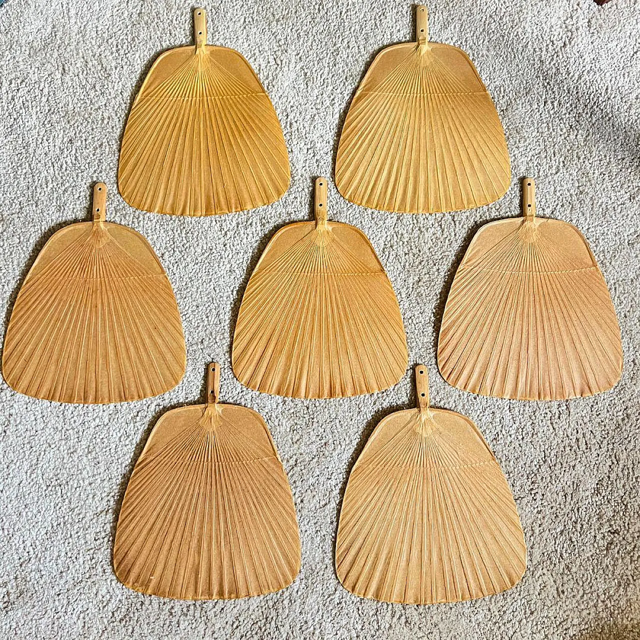 Ingo Maurer 'Uchiwa' Chandelier in Original box, Unused, Germany, 1970s 9