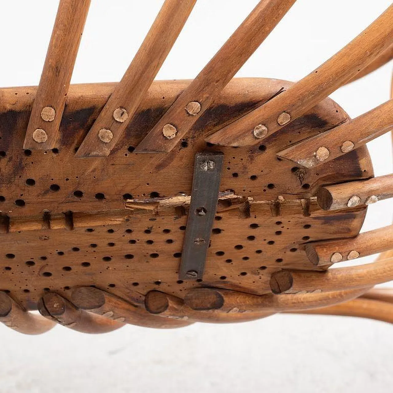 Culla Thonet in stile Art Nouveau, legno di bengala, '900 3