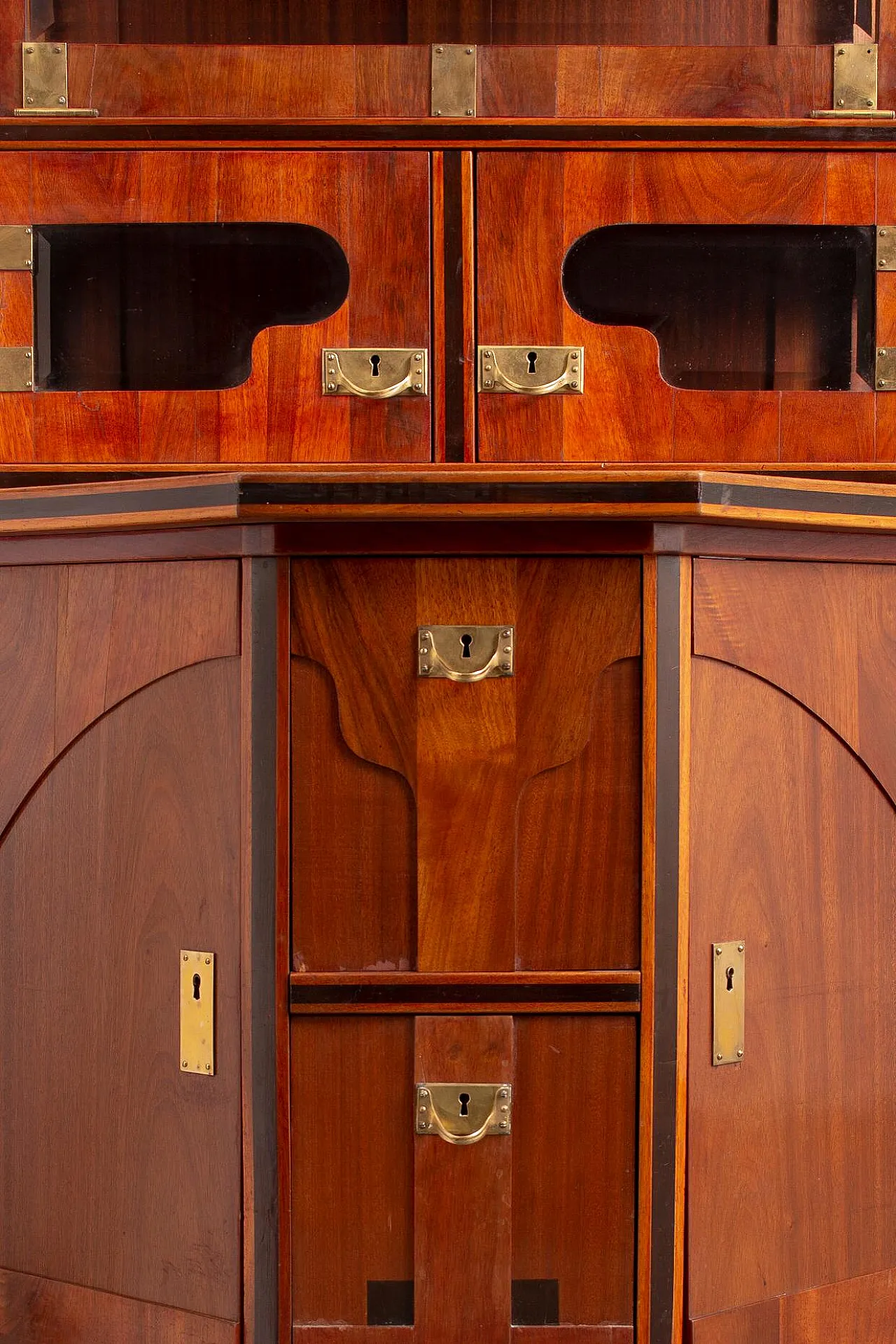 August Ungethüm Art Nouveau Mahogany Cabinet, Ca. 1905 3