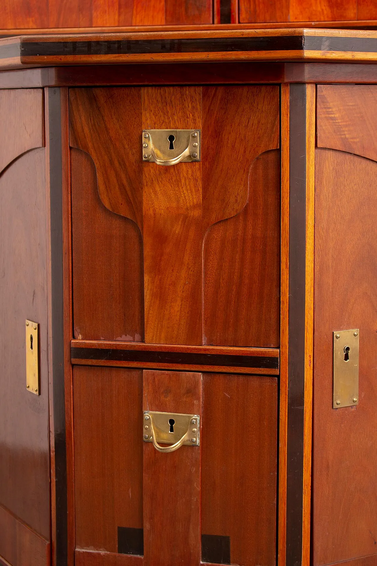 August Ungethüm Art Nouveau Mahogany Cabinet, Ca. 1905 8