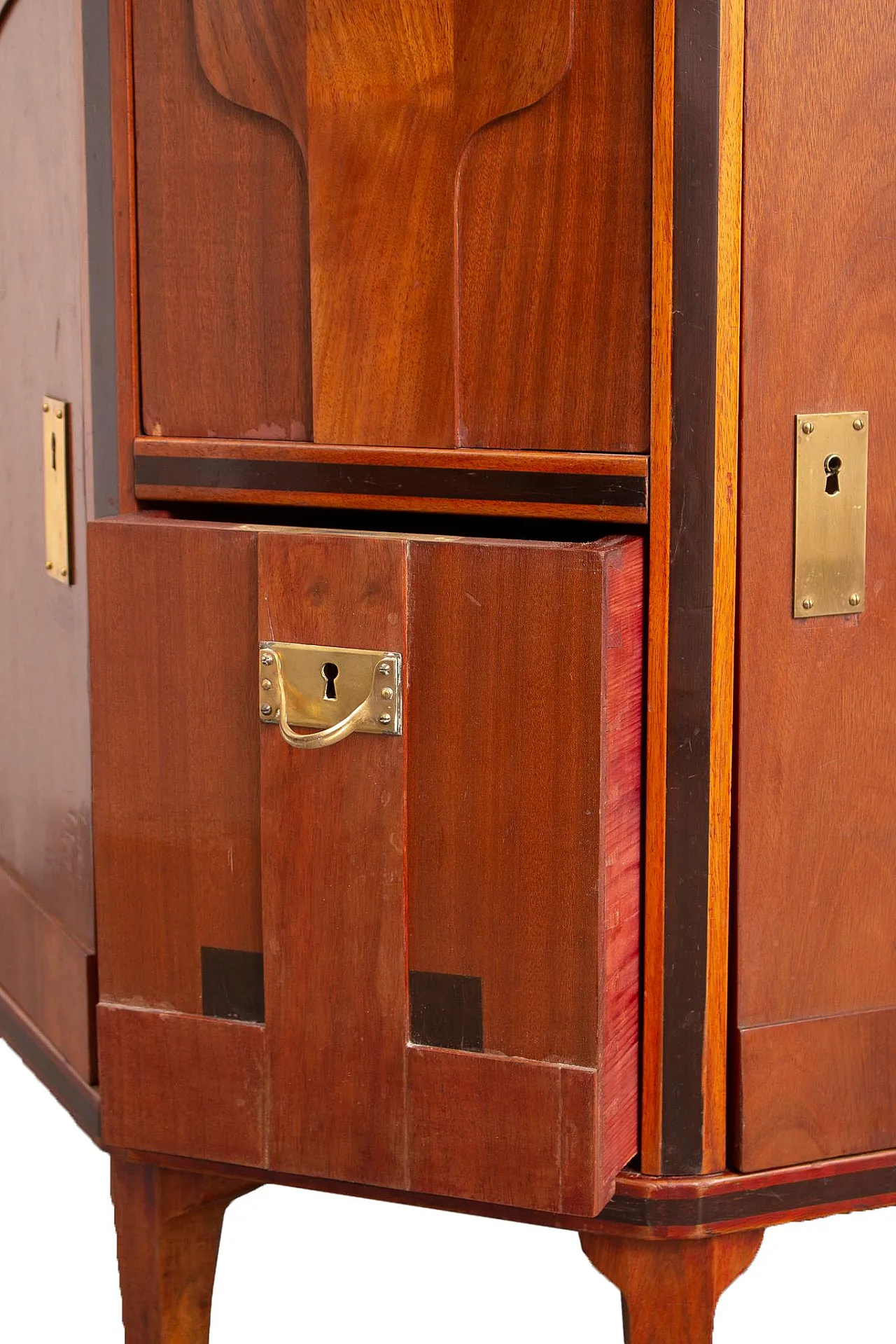 August Ungethüm Art Nouveau Mahogany Cabinet, Ca. 1905 9