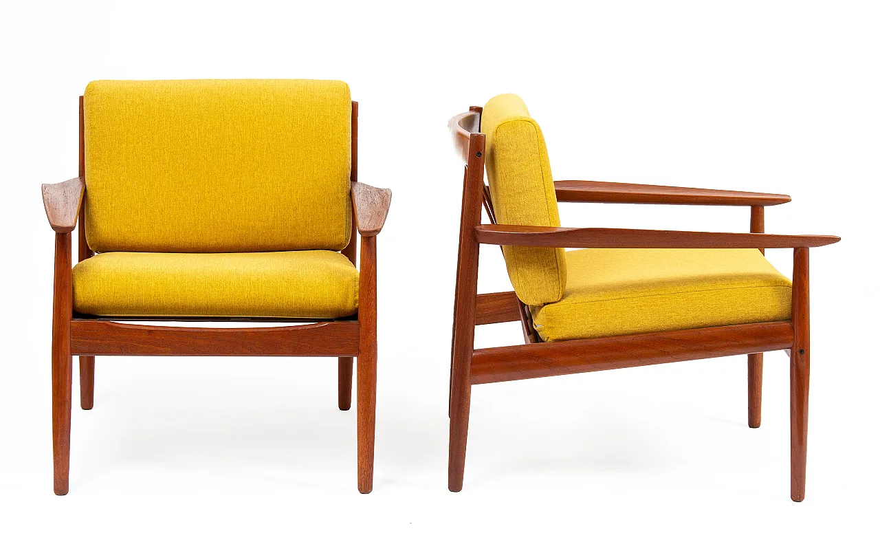 Pair of armchairs by Arne Vodder for Glostrup Møbelfabrik, 1960s 7