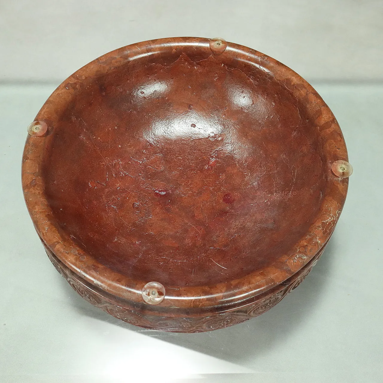 Tavolino in vetro temperato e terracotta, '900 6