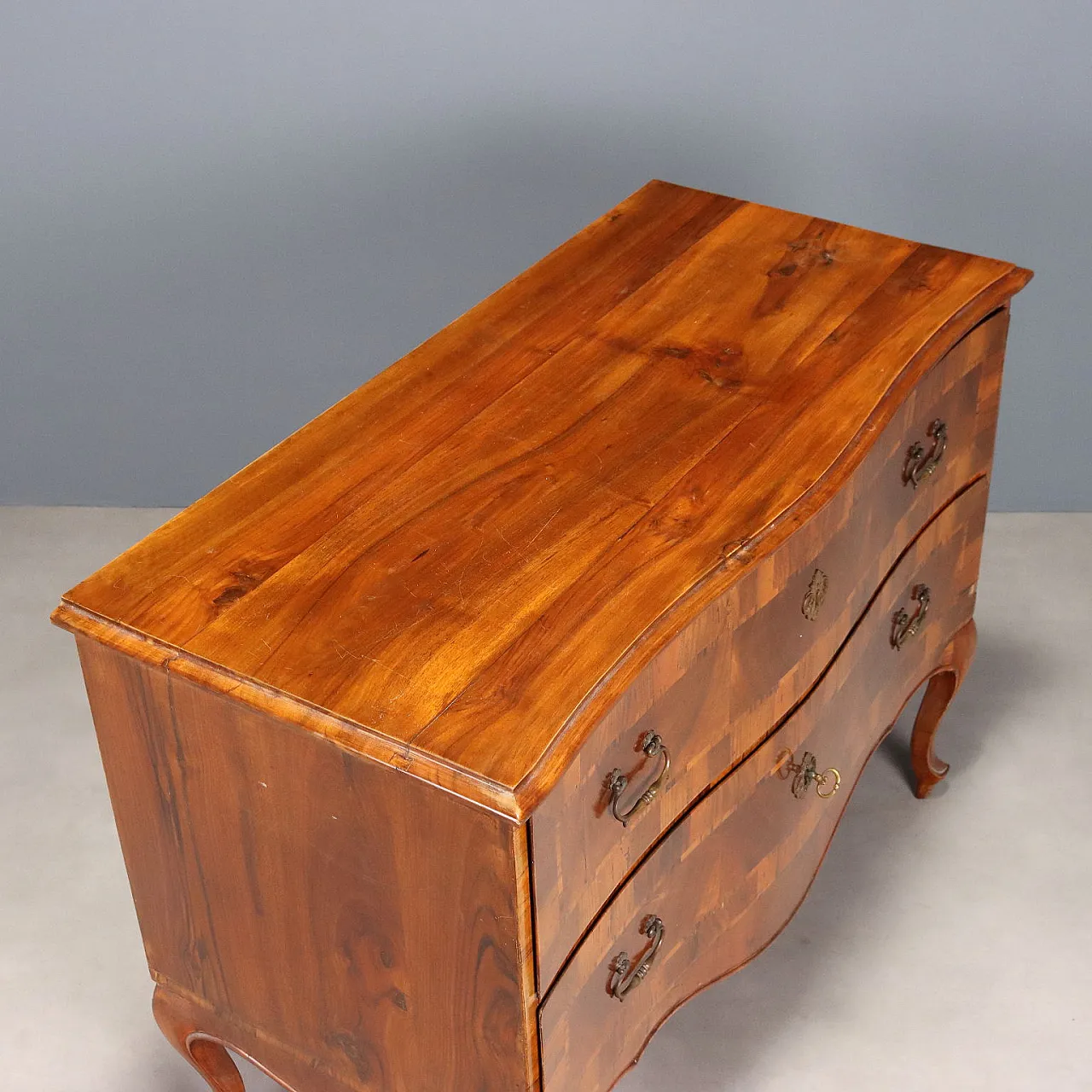 Cassettone a due cassetti in stile barocco, metà '900 9