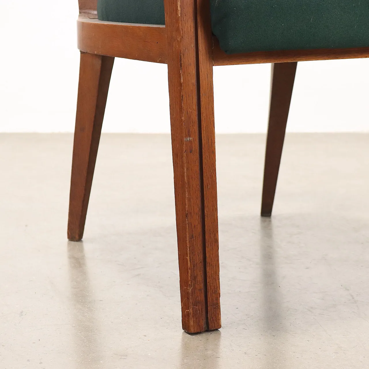 Sedia in legno con braccioli, metà '900 6