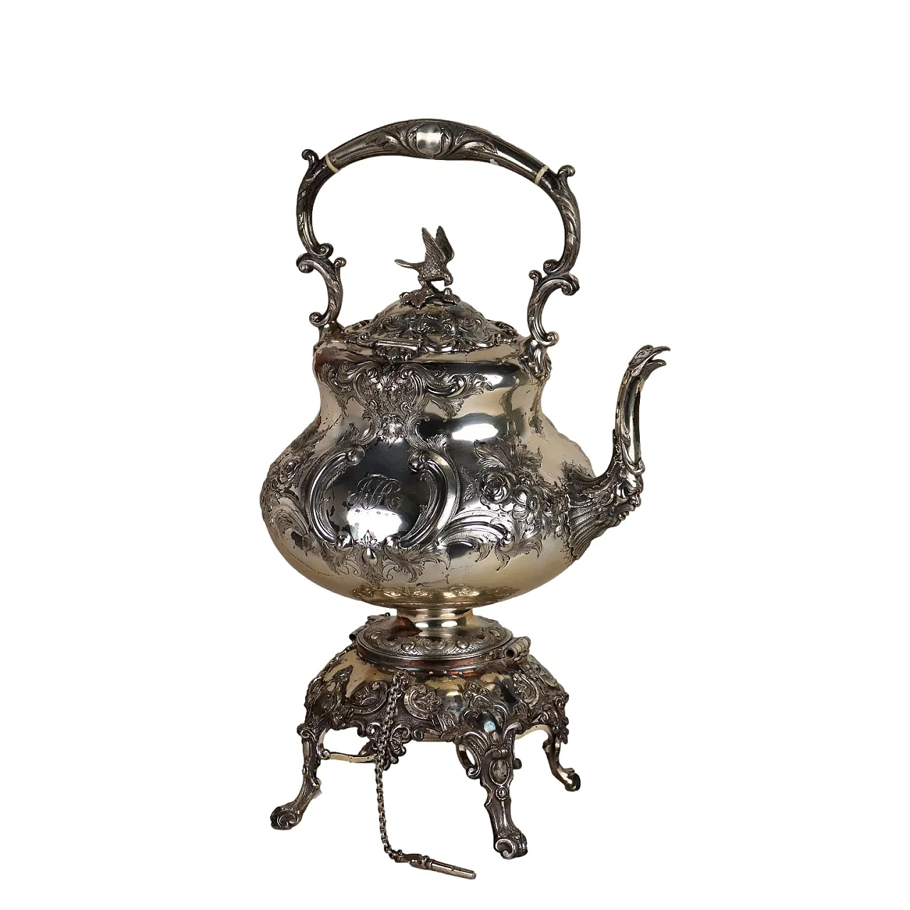 Metal kettle by Martin Hall & Co Sheffield, 19th century 1