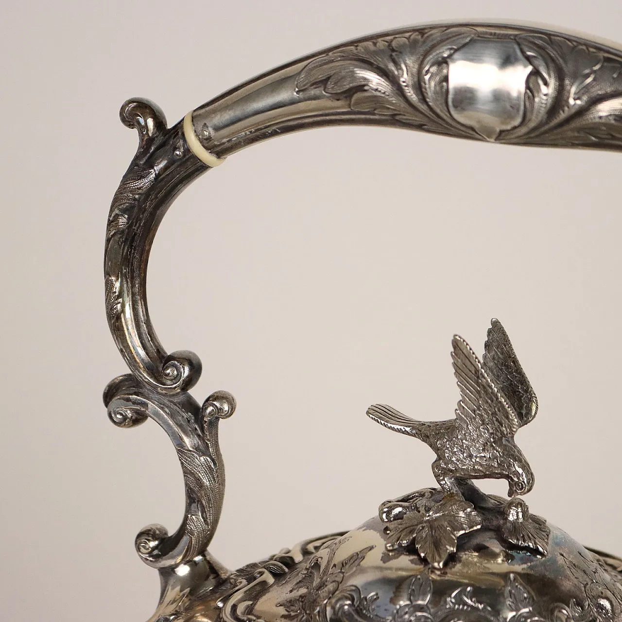 Metal kettle by Martin Hall & Co Sheffield, 19th century 4