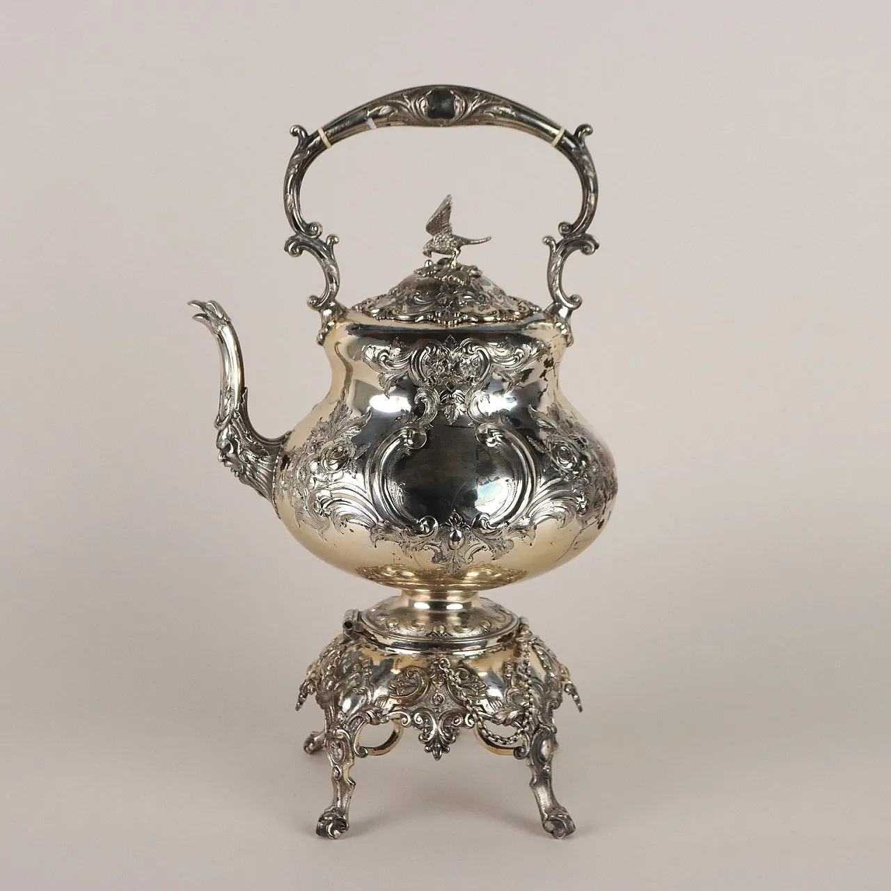 Metal kettle by Martin Hall & Co Sheffield, 19th century 10