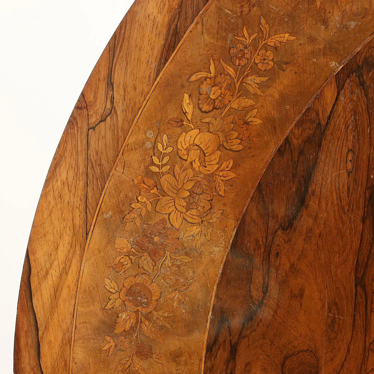 Tavolo Vittoriano in noce con ruote, fine '800 5